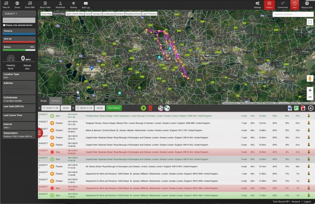 Nationwide GPS tracking services