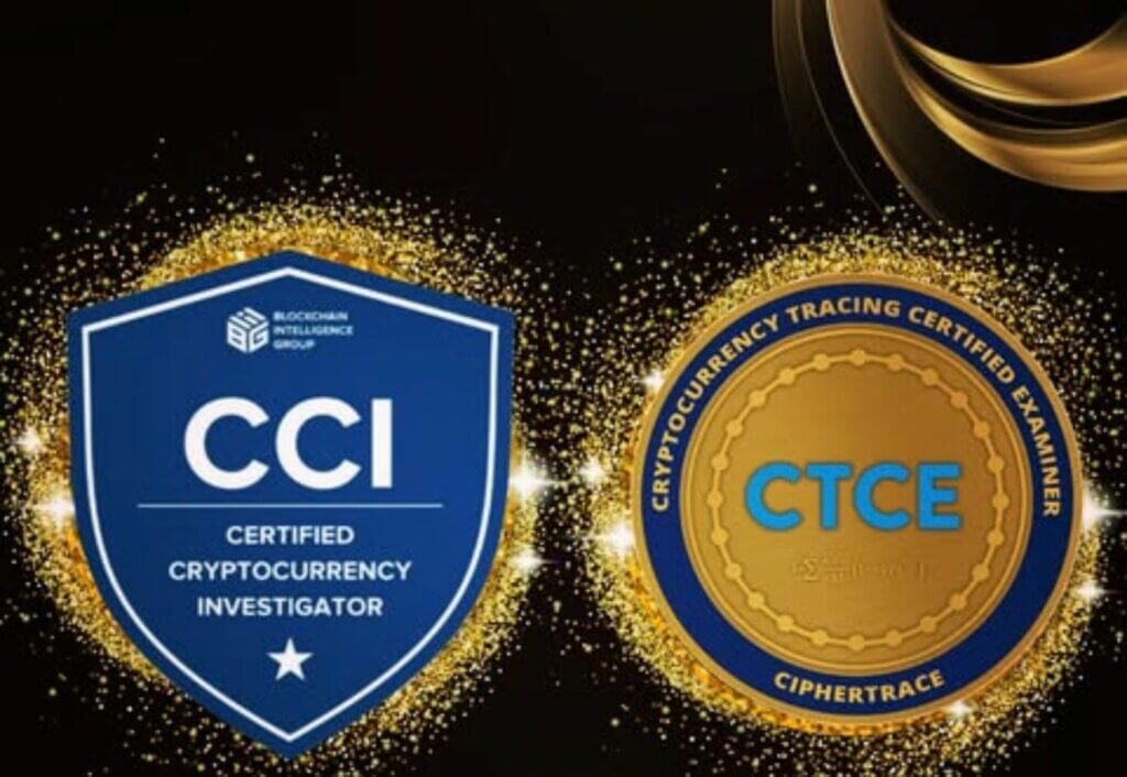 Certified cryptocurrency investigator with CCI and CTCE qualifications providing blockchain forensics, asset tracing, and crypto fraud investigations.